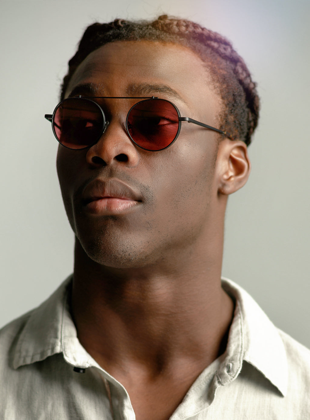 Omikron Black with Pink Lenses