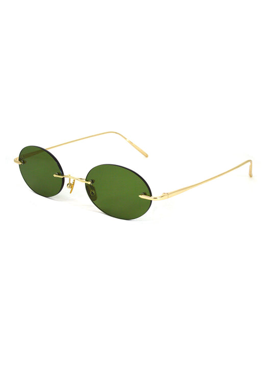 Elenova Gold with Green Lenses