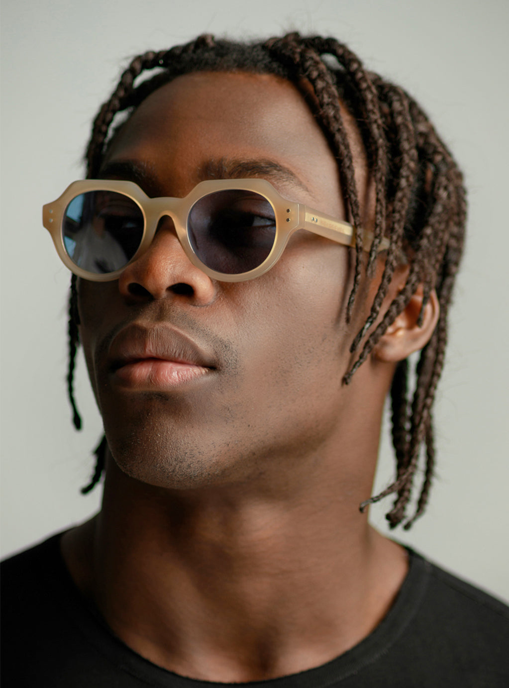 Helios Nude With Blue Lenses
