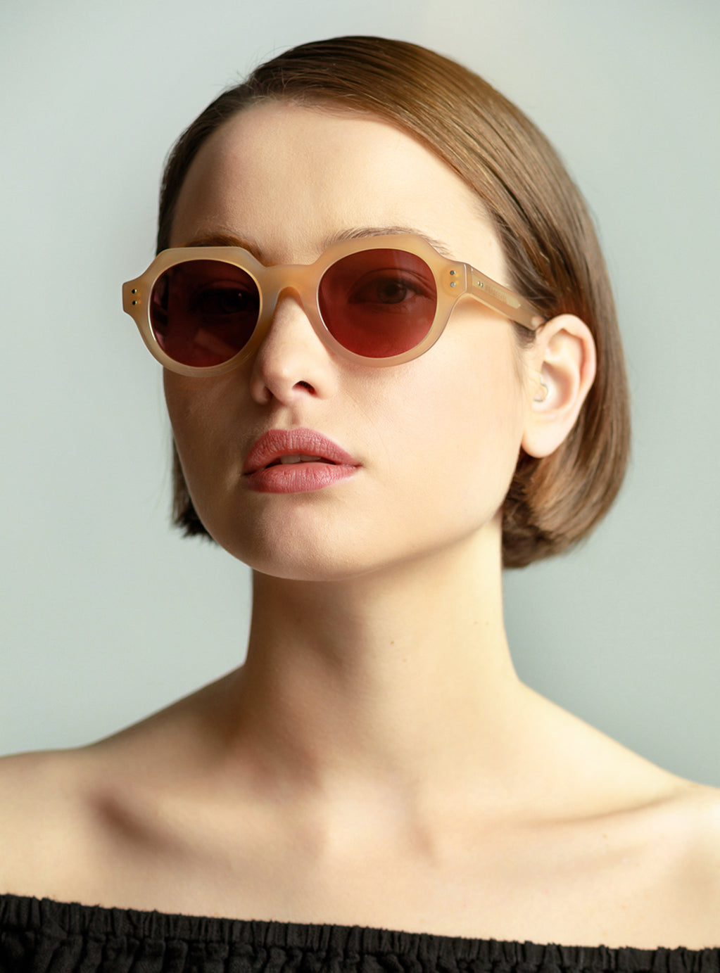 Helios Nude With Pink Lenses