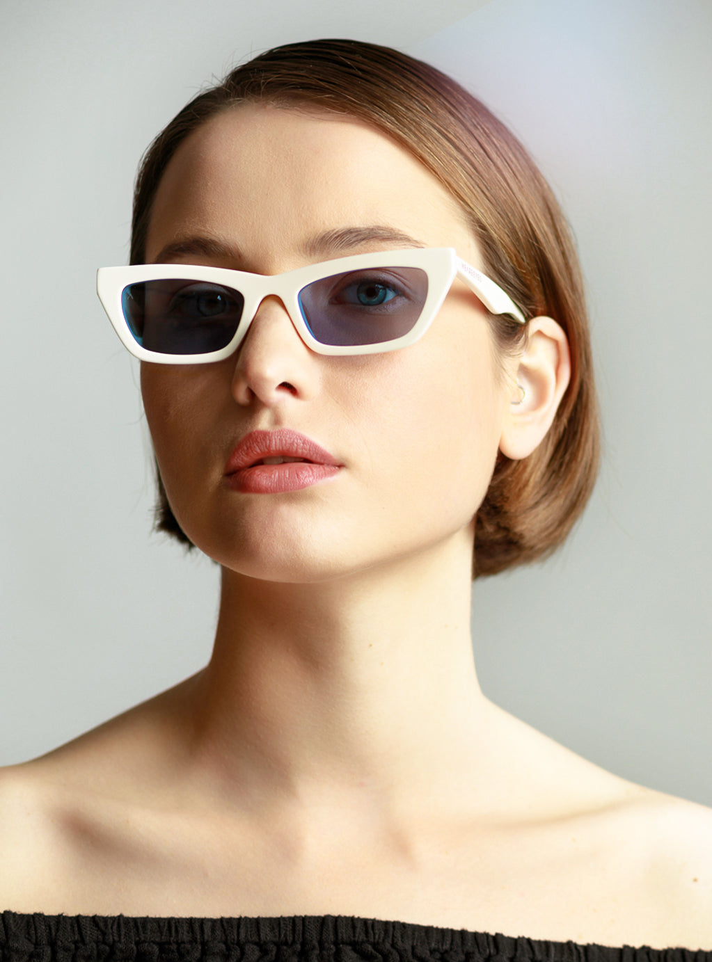 Ra White With Blue Lenses