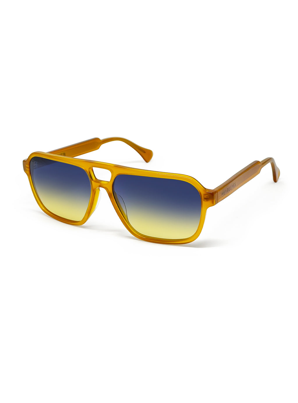 Double-B Orange with Blue/Yellow Gradient Lenses