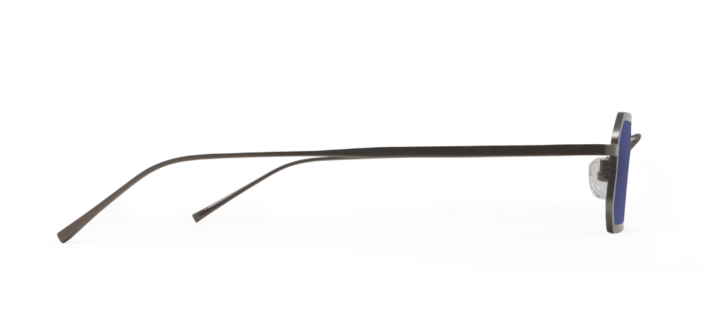 Gamma 2.0 Gun Metal with Blue Lenses