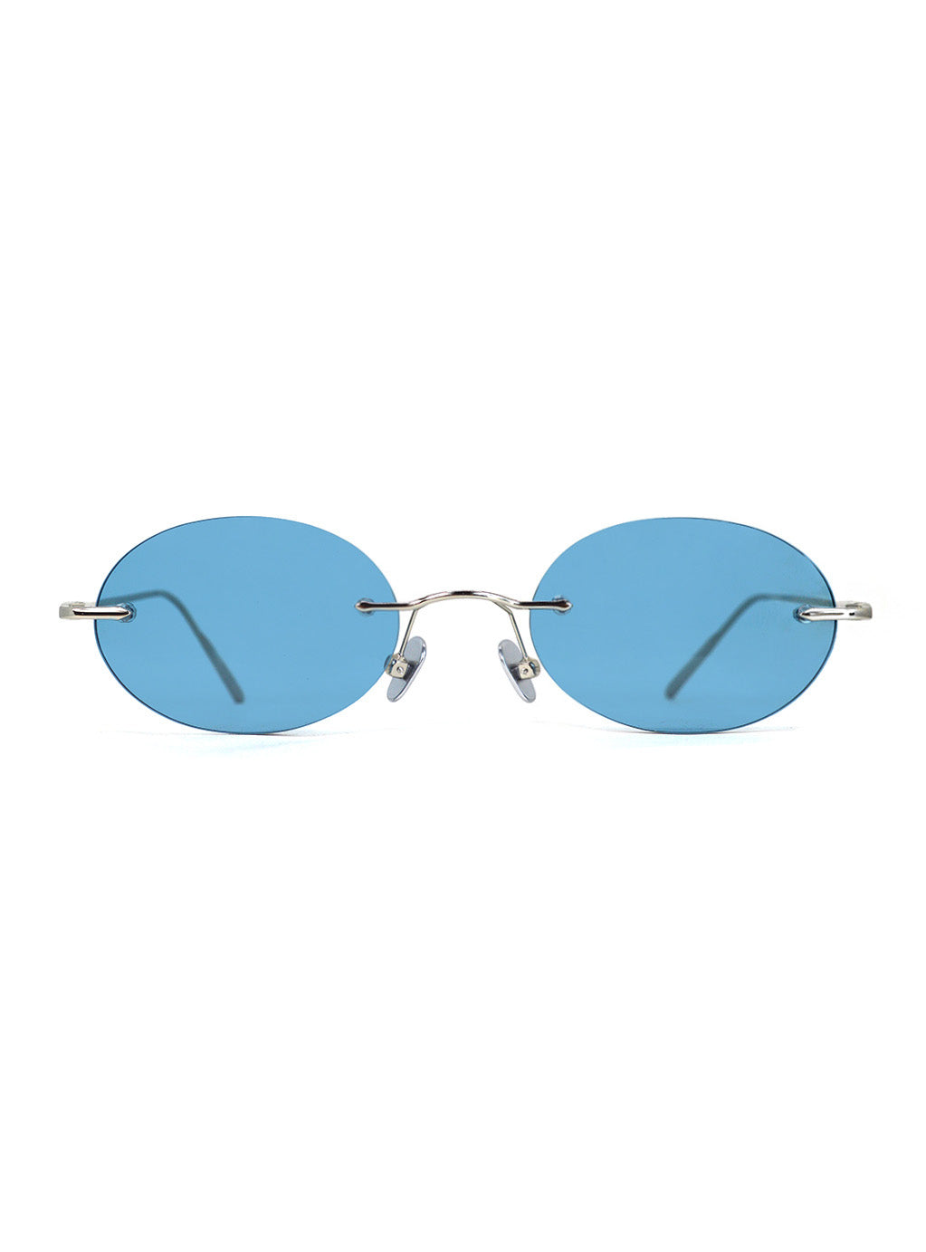 Elenova Silver with Blue Lenses