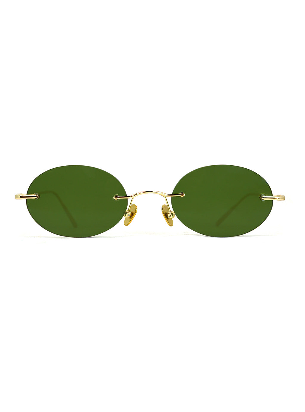 Elenova Gold with Green Lenses