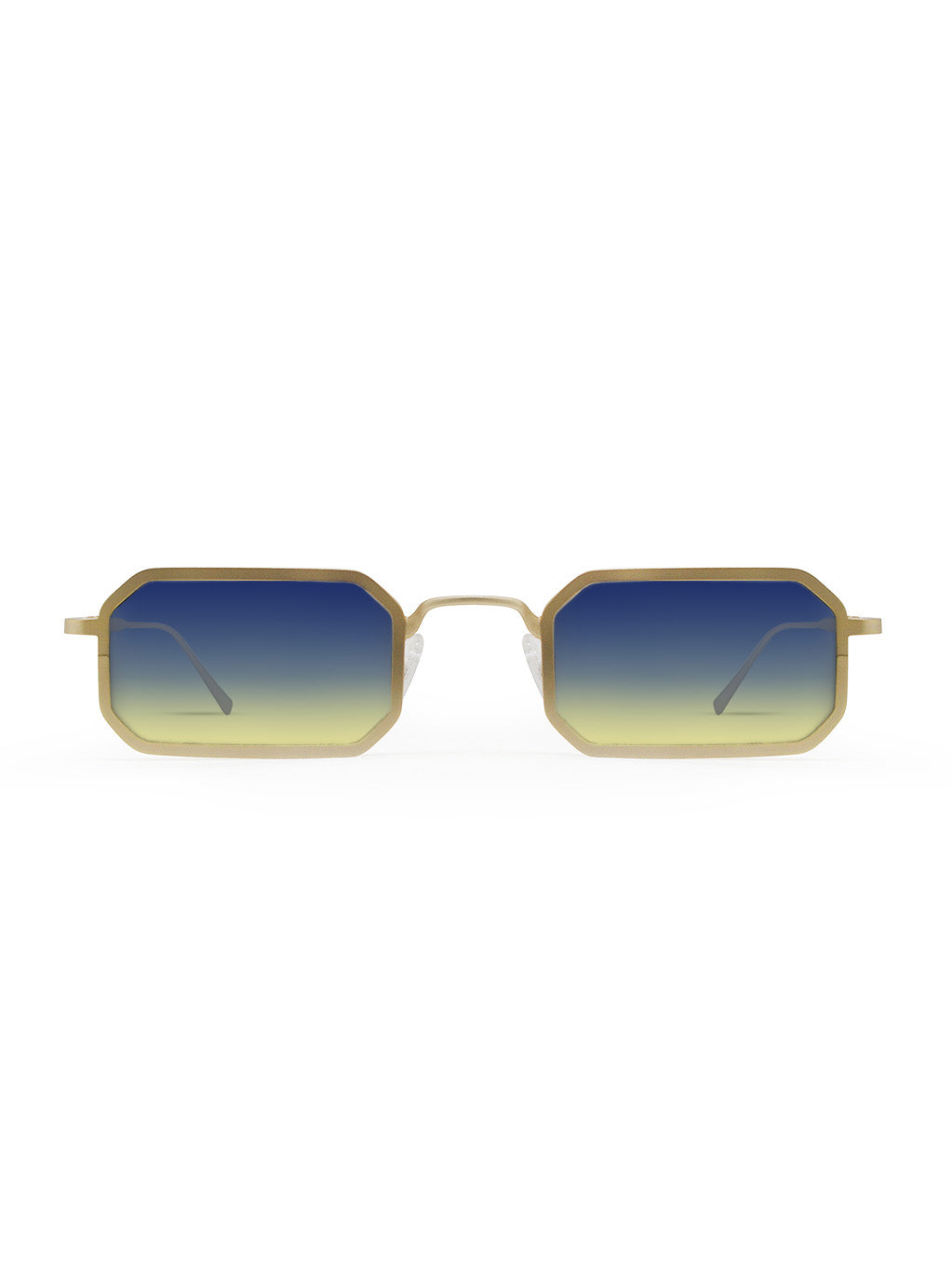 Gamma 2.0 Gold with blue-yellow gradient lenses