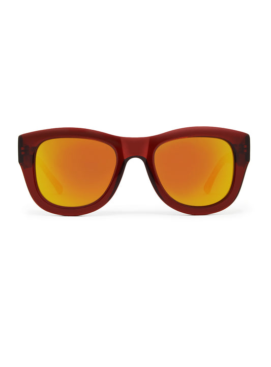 Blaze Red with Mirror Lenses