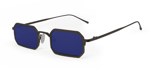 Gamma 2.0 Gun Metal with Blue Lenses